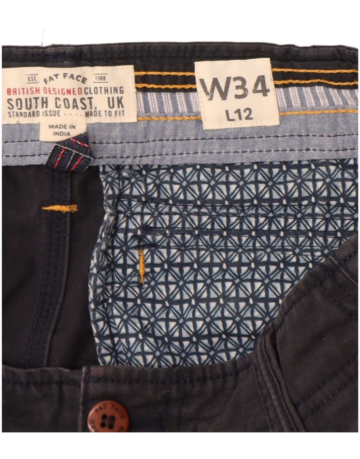 FAT FACE Short Cargo Homme W34 Large Bleu Marine Coton