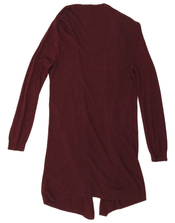 Marks & Spencer Pull cardigan ouvert long pour femme UK 10 Small Bordeaux