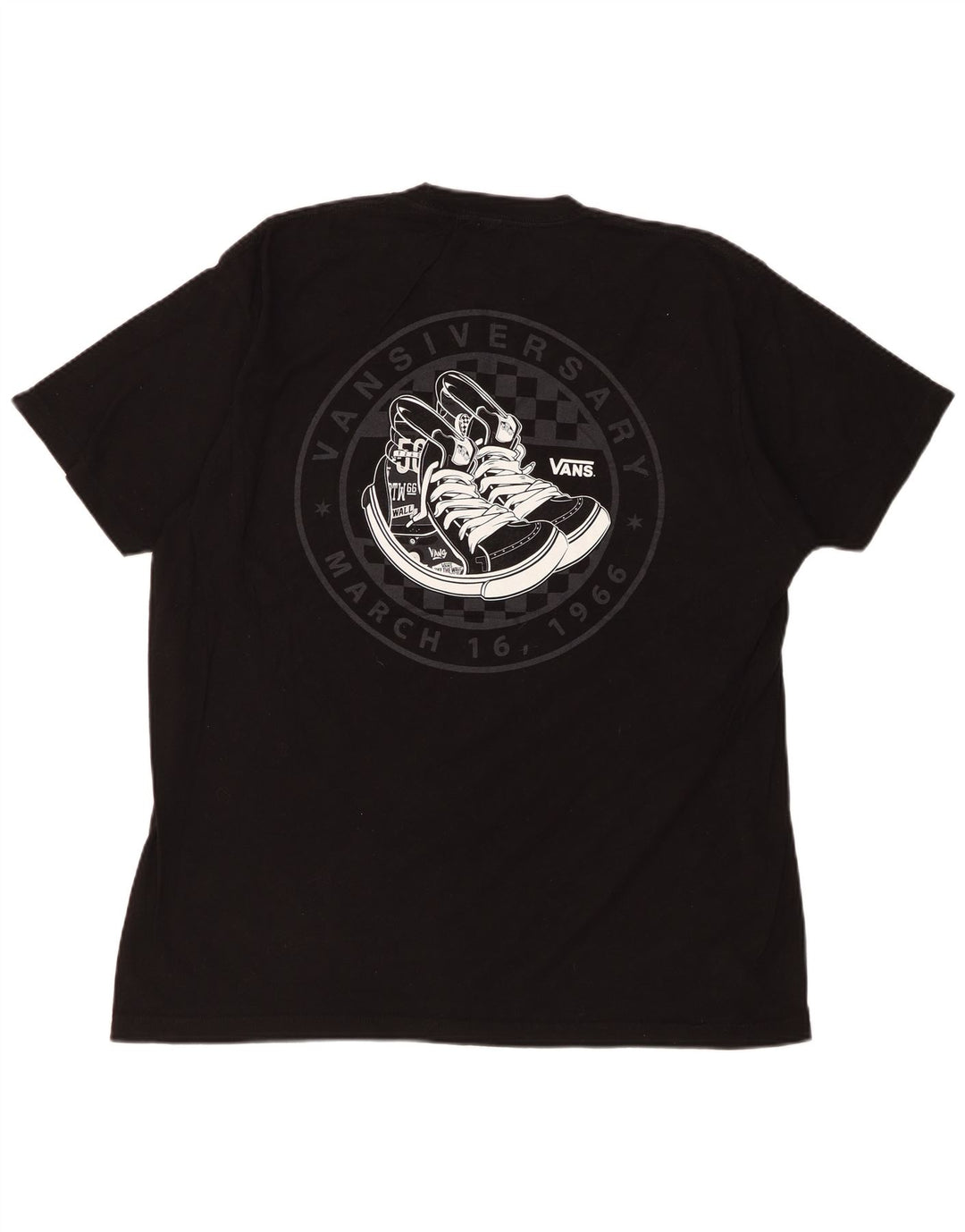 VANS T-shirt graphique coupe classique pour homme XL en coton noir