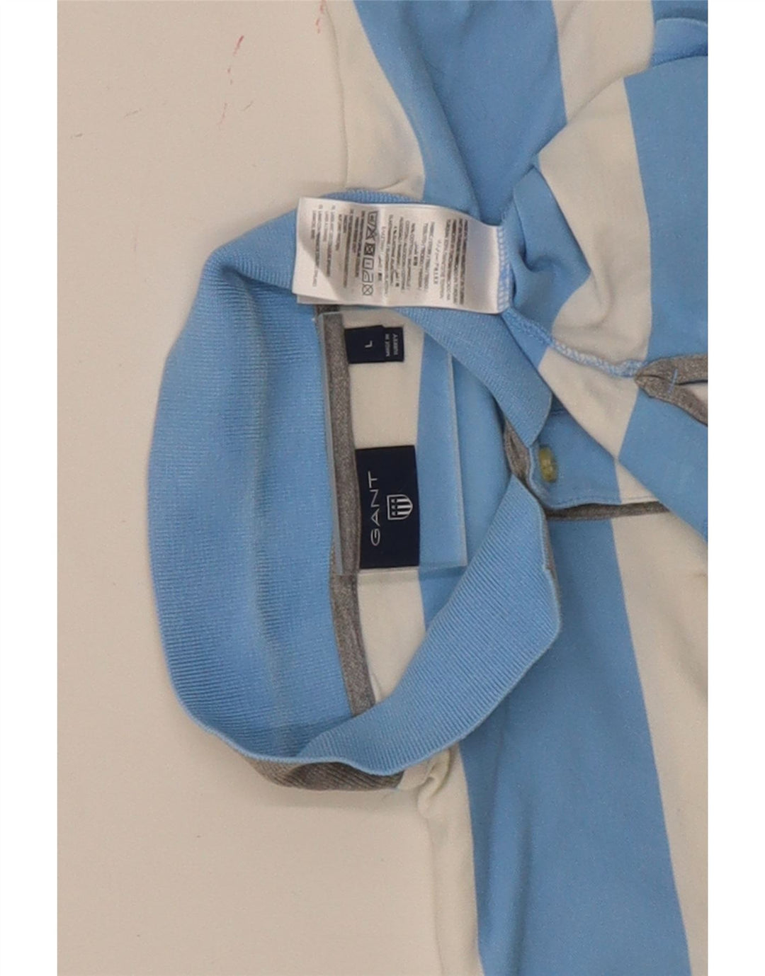 Gant Polo Homme Large Bleu Rayé Coton