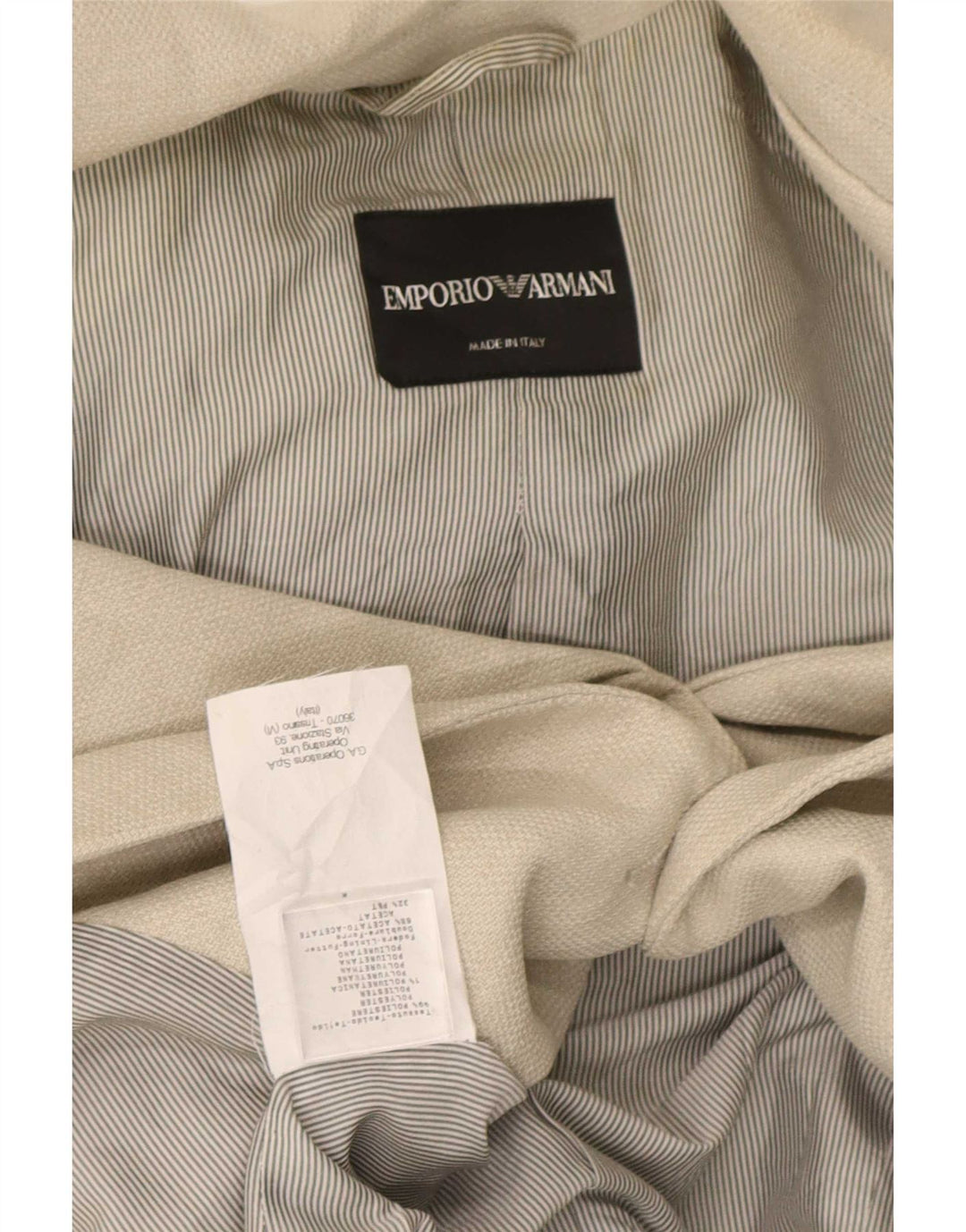 Emporio Armani Veste Blazer 2 Boutons Femme IT 40 Petit Gris Polyester