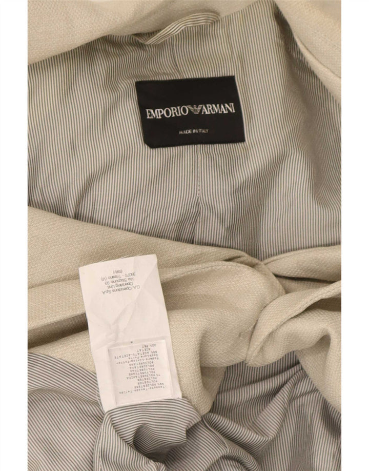 Emporio Armani Veste Blazer 2 Boutons Femme IT 40 Petit Gris Polyester