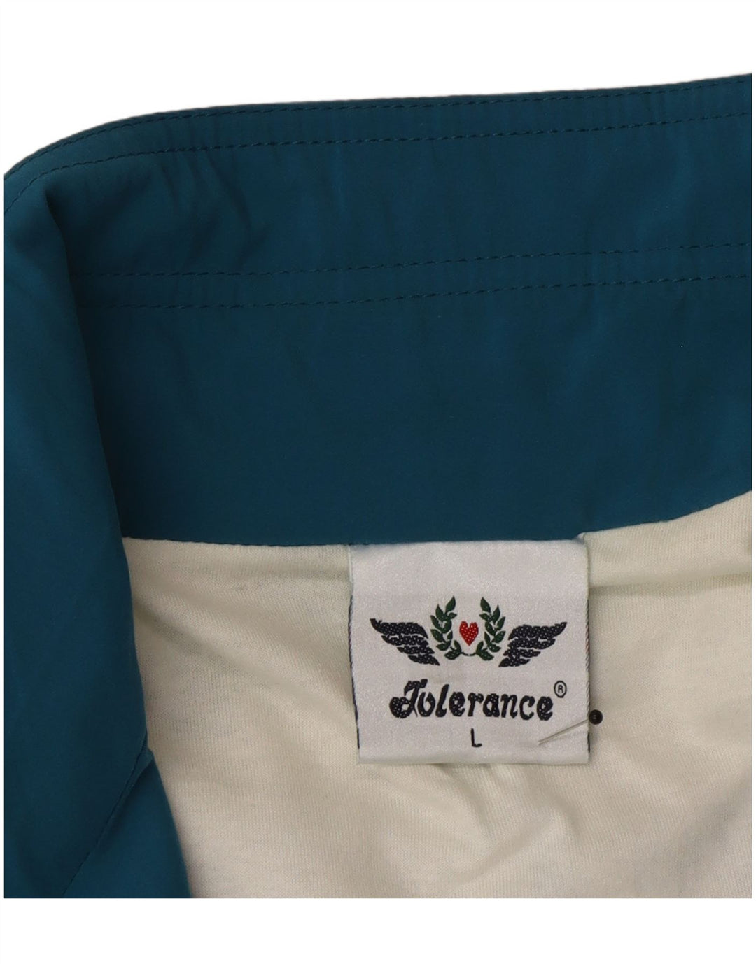 vintage Mens Survêtement Top Veste Grande Bleu Colorblock Microfibres