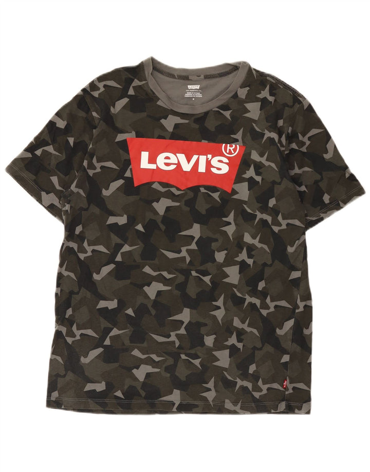 Levi's Tee-Shirt Graphique Homme Kaki Moyen Camouflage