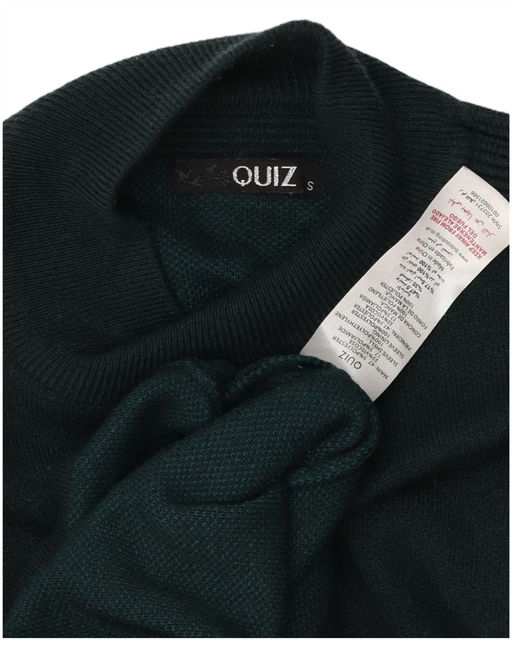 QUIZ Pull surdimensionné à col roulé pour femme UK 10 Petit Vert