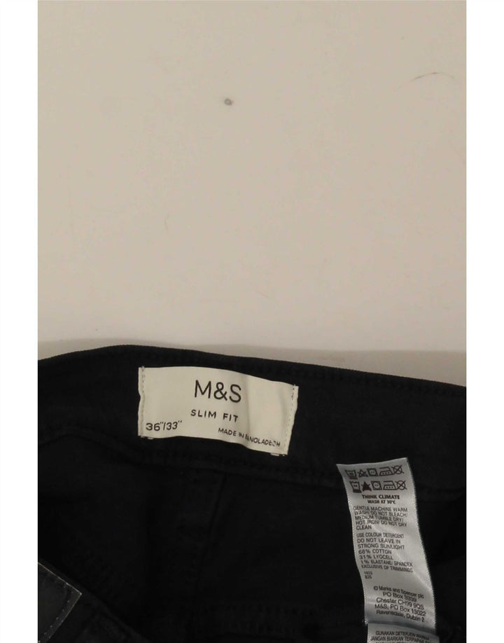 Marks & Spencer Jean Slim Homme W36 L33 Bleu Marine Coton