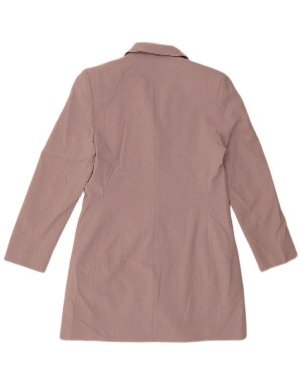 Marks & Spencer Veste blazer longue à 4 boutons pour femme UK 12 Violet moyen