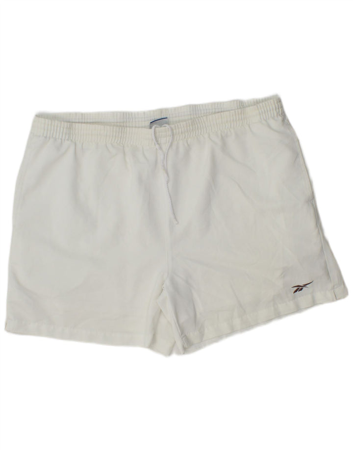Reebok Short de Sport Homme XL Blanc