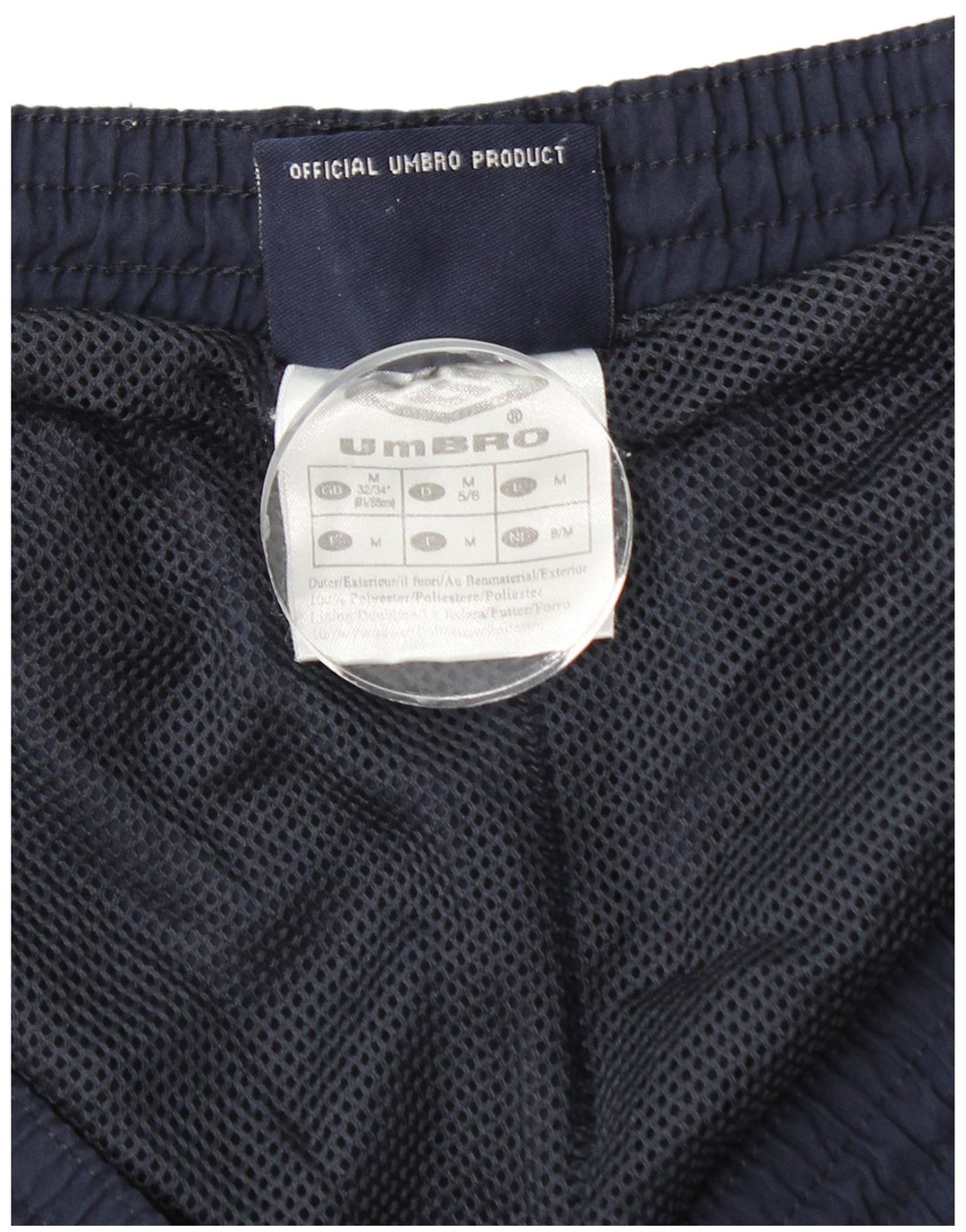Umbro Short de Sport Graphic Homme Bleu Marine Moyen Polyester Colorblock