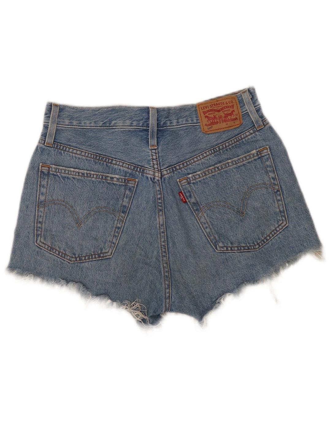 Levi's Short en Jean 501 Femme W26 Petit Bleu Coton