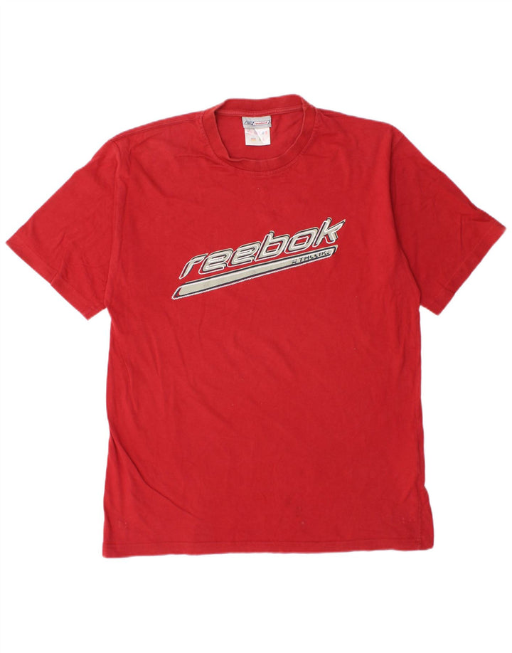 REEBOK T-Shirt Graphique Homme Petit Rouge Coton