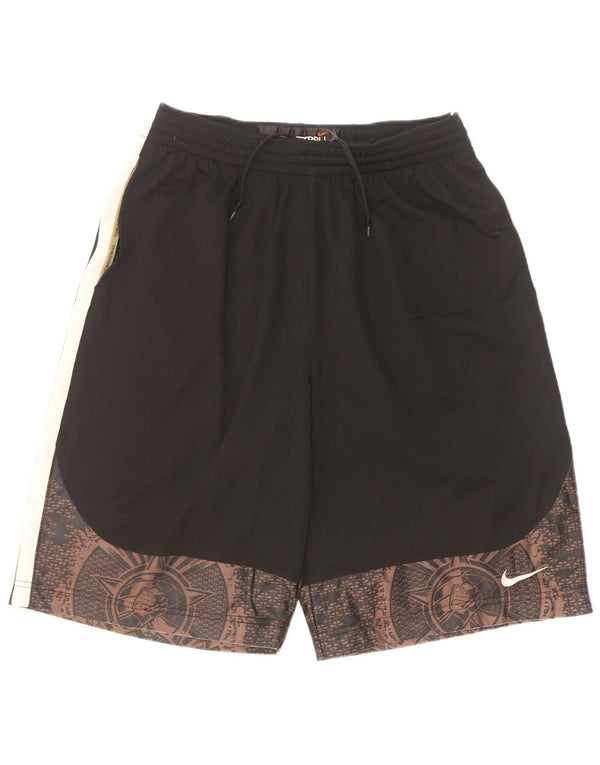 Nike Mens Basketball Graphic Sport Shorts Large Black Colourblock Polyester