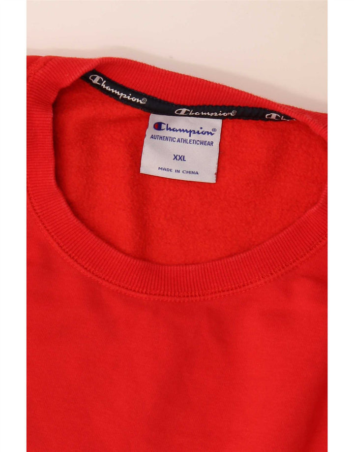 Champion Sweat-shirt graphique pour homme en coton rouge 2XL