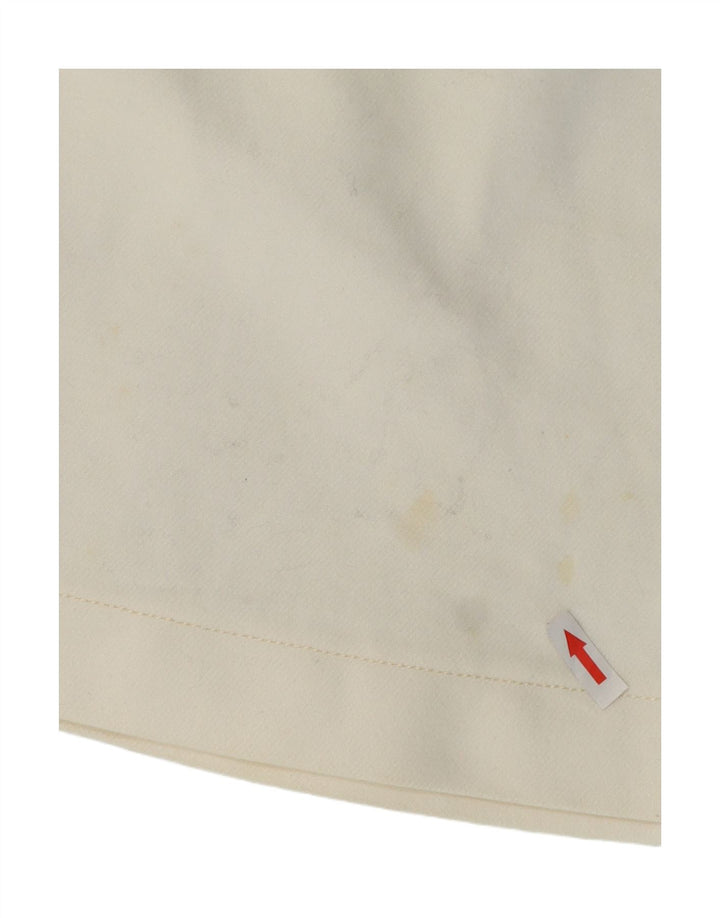 Max & Co. Mini jupe portefeuille pour femme UK 8 Small W32 Coton blanc