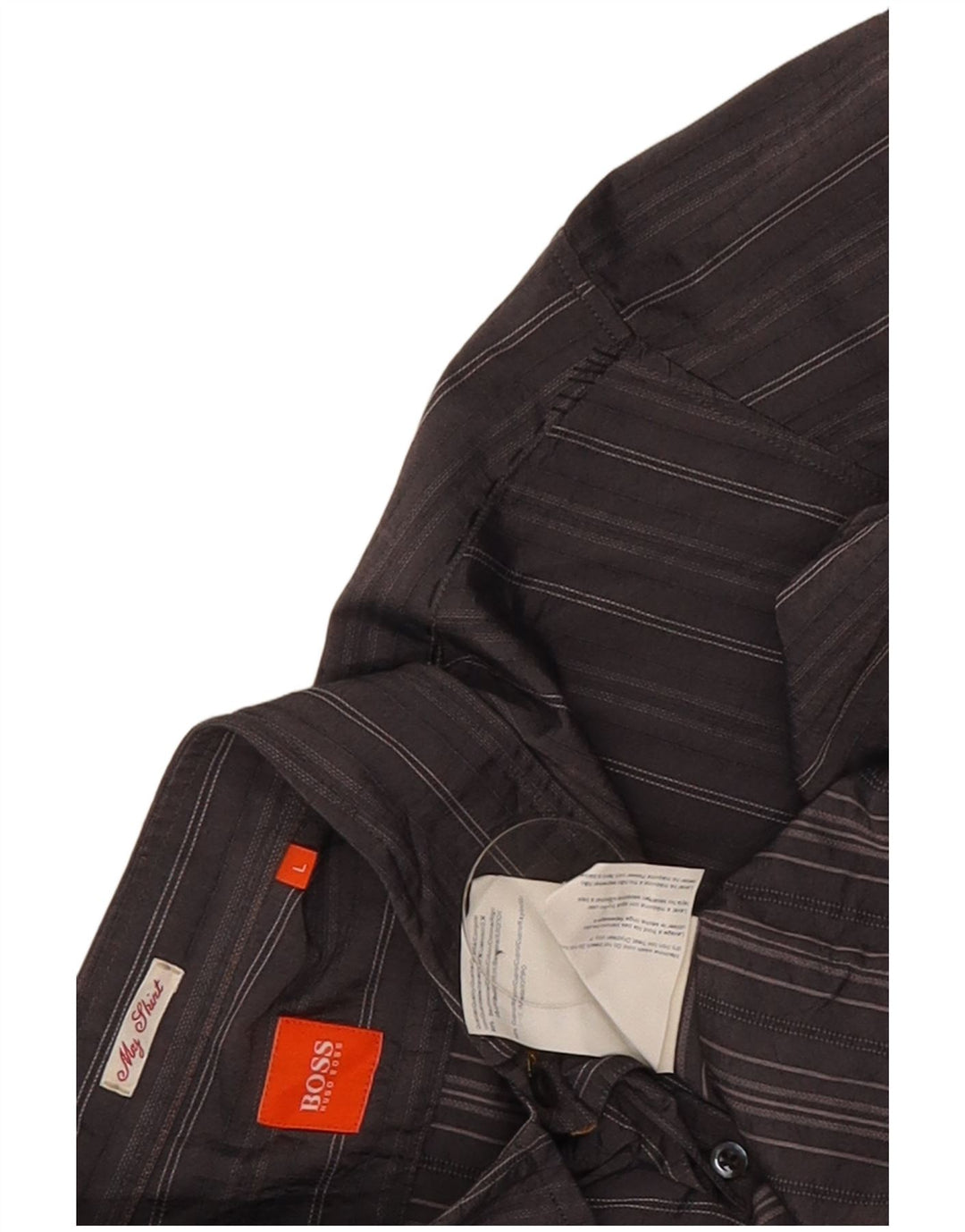 Hugo Boss Chemise Homme Large Gris Rayé Coton