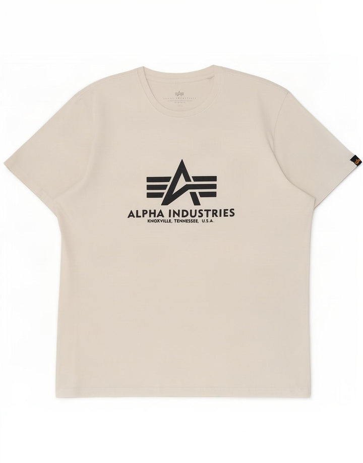Alpha Industries T-shirt graphique pour hommes, grand, blanc