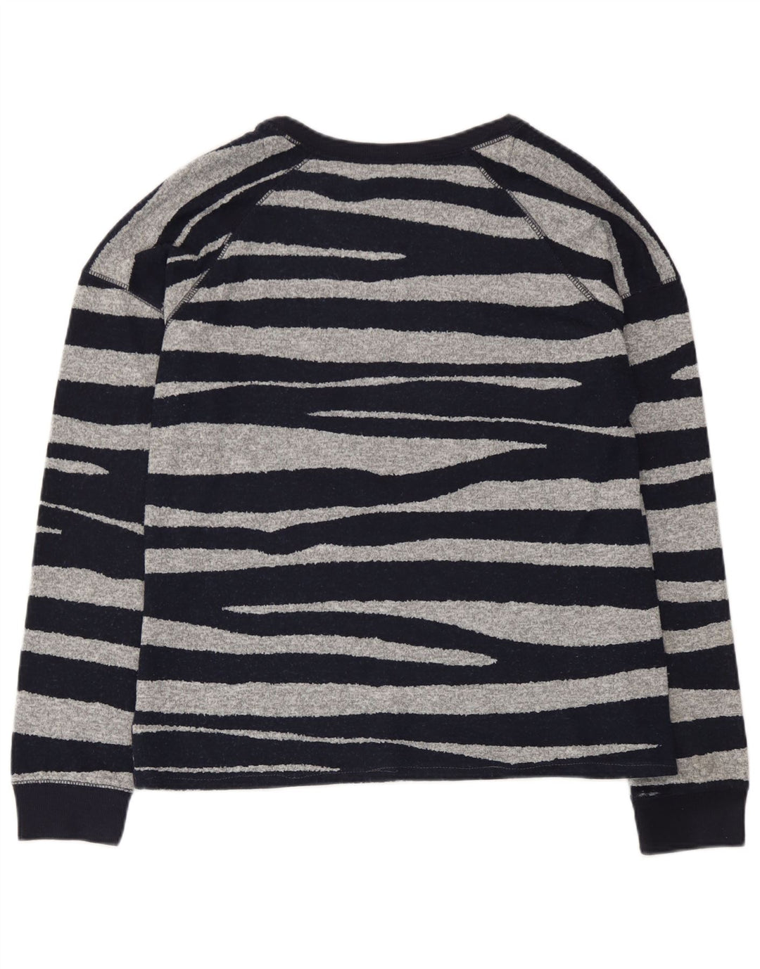 Marks & Spencer Haut à manches longues pour femme UK 12 Bleu marine moyen rayé