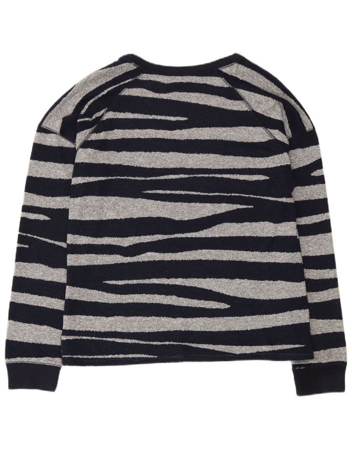 Marks & Spencer Haut à manches longues pour femme UK 12 Bleu marine moyen rayé