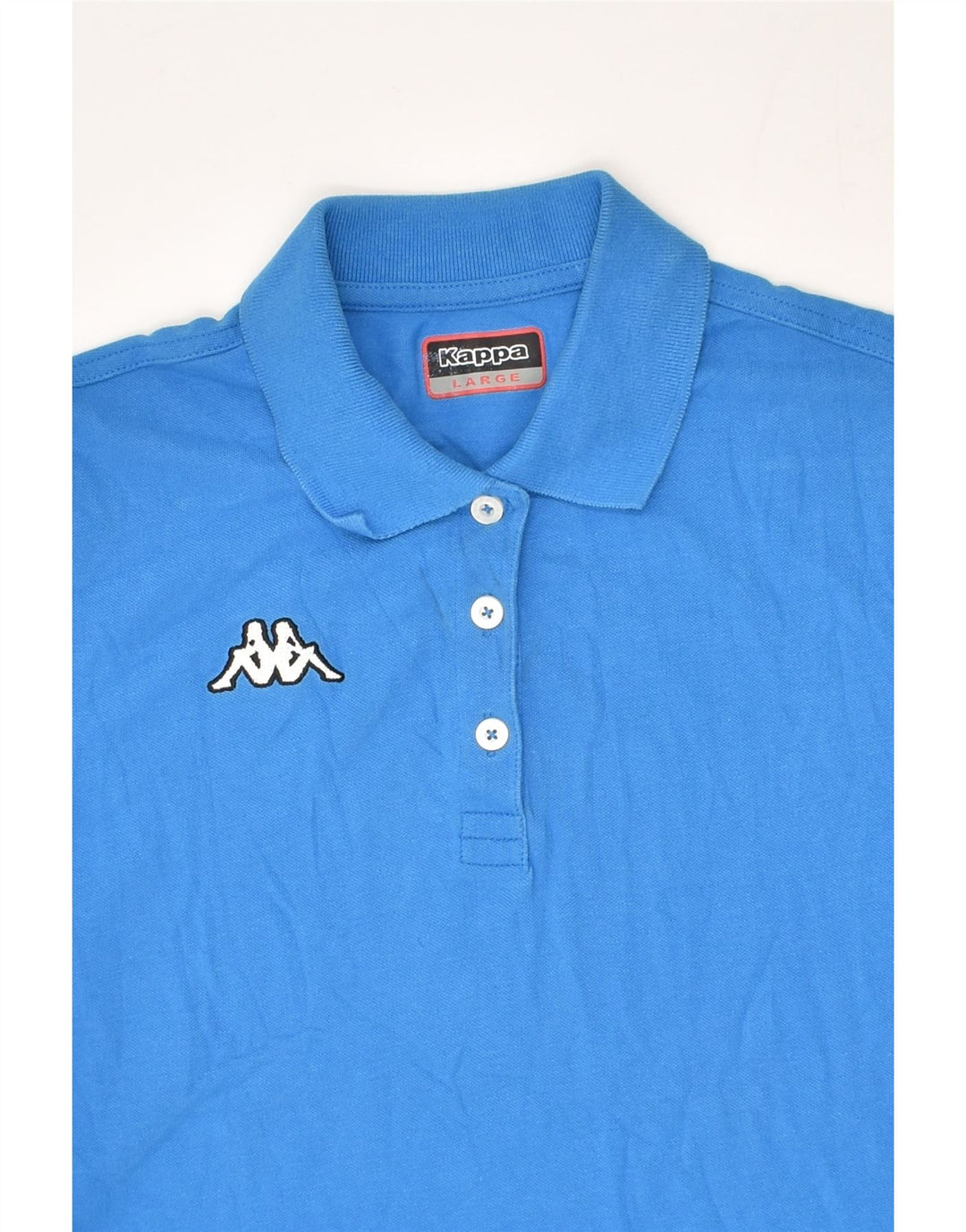 KAPPA Womens Polo Shirt UK 14 Large Black Cotton | Vintage Kappa | Thrift | Second-Hand Kappa | Used Clothing | Messina Hembry 