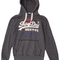 Superdry Pull à capuche graphique pour homme en coton gris petit