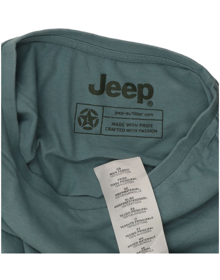 Jeep T-shirt graphique pour homme en coton bleu grand