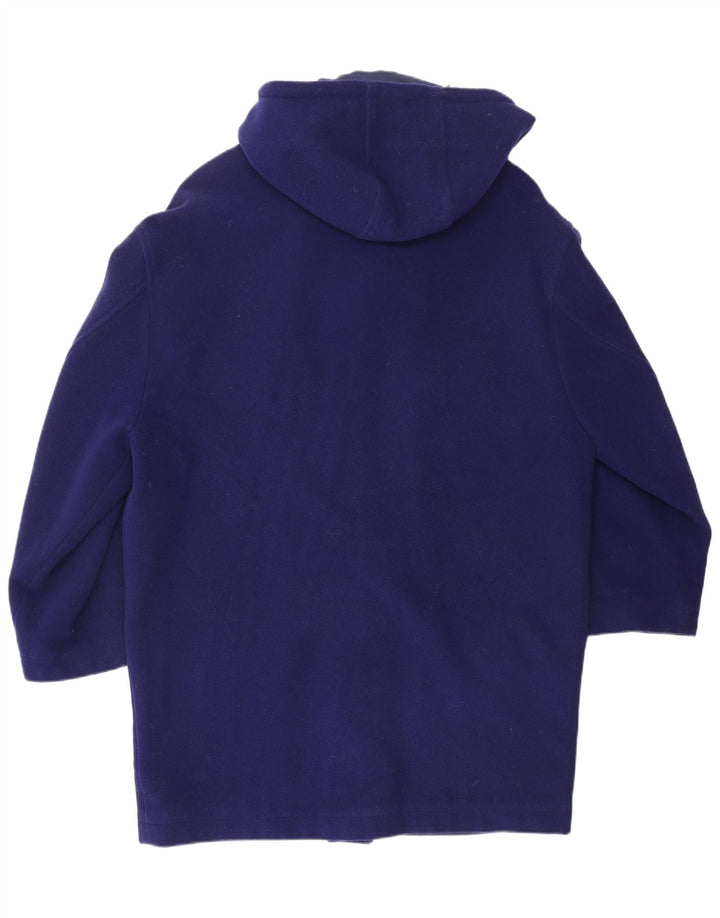 VERSACE Duffle-coat à capuche pour homme UK 38 Bleu moyen Laine Designer