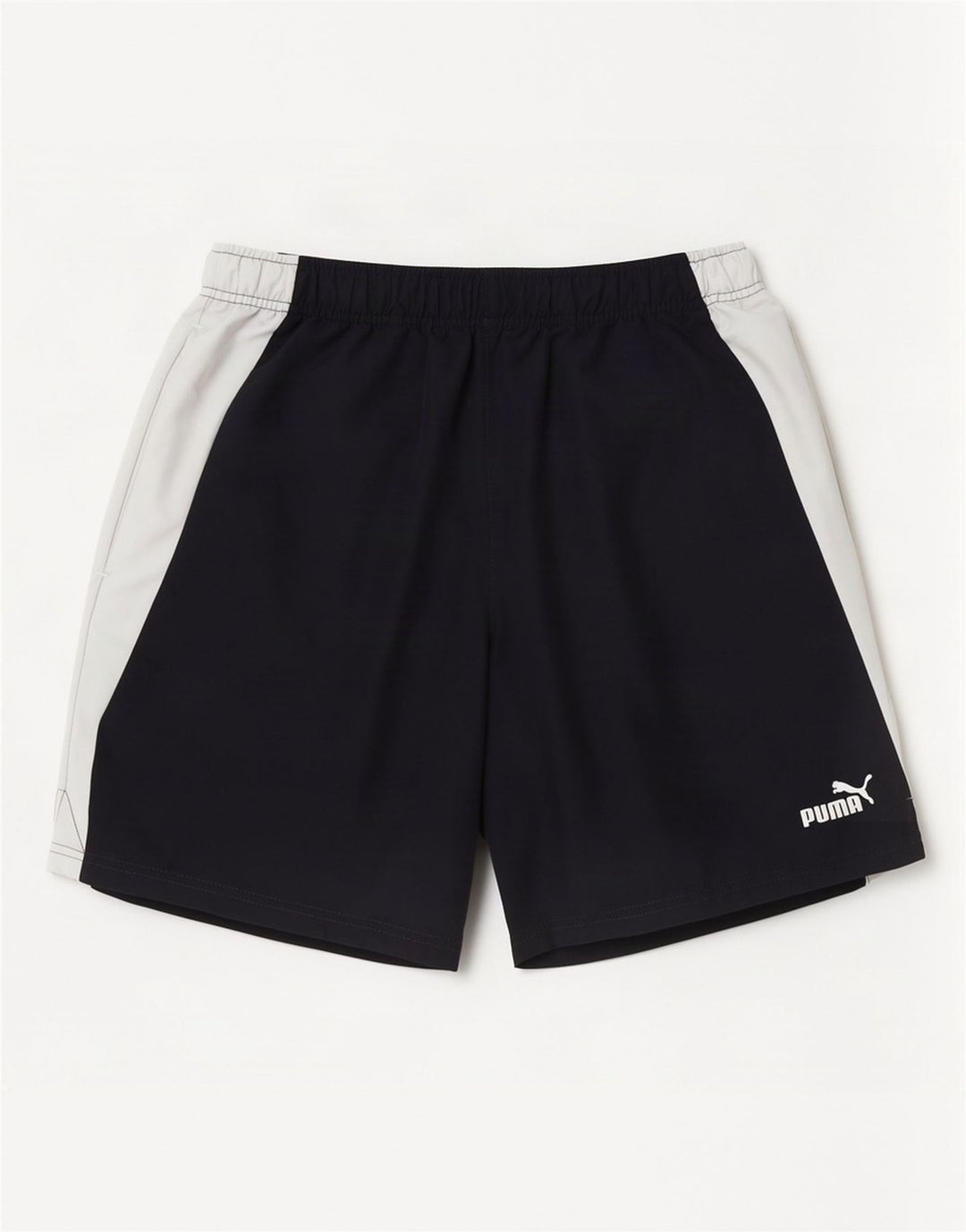 Puma Short de Sport Homme Bleu Marine Moyen Polyester Colorblock