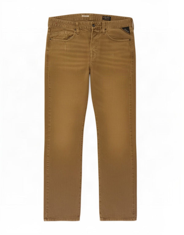 Replay Jean Droit Waitom Homme W36 L34 Beige Coton