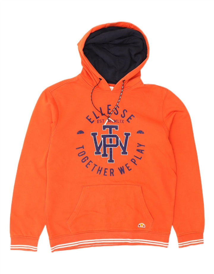 ELLESSE Pull à Capuche Graphique Homme Orange Moyen