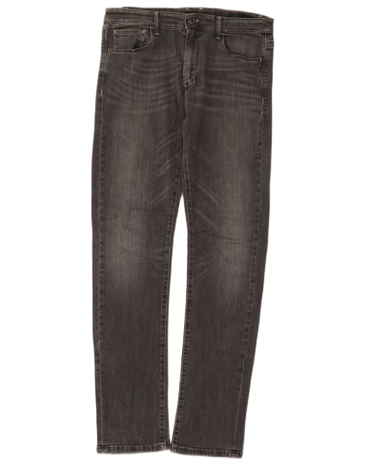 Benetton Jean Slim Femme W31 L31 Gris Coton