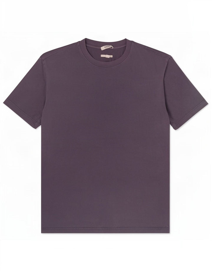 Cos T-shirt coupe décontractée pour homme en coton bleu marine moyen