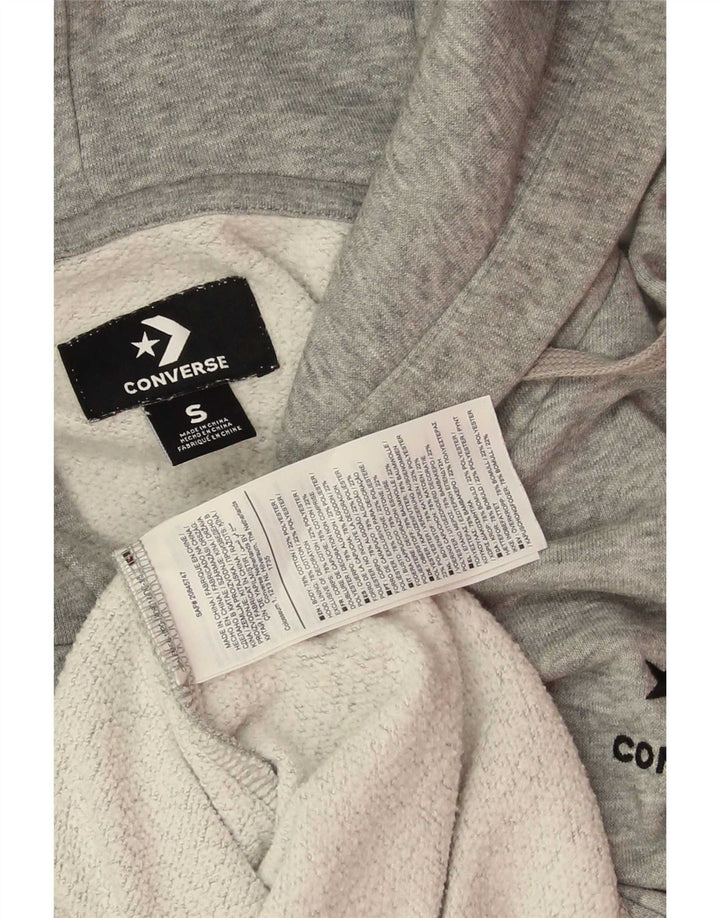 Converse Pull à capuche pour homme Petit Gris Coton