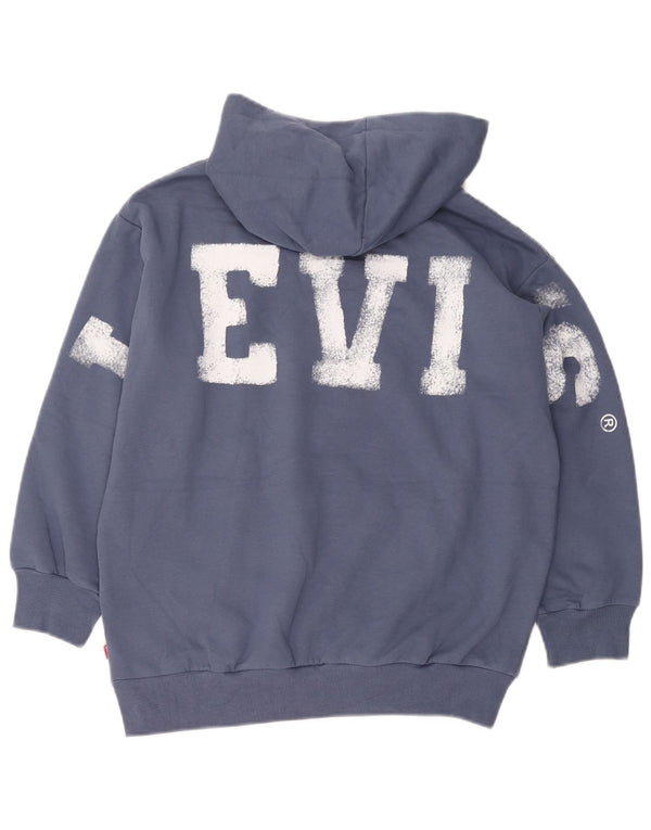 Levi's Pull à capuche graphique pour garçon 11-12 ans Bleu marine Coton