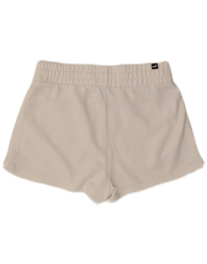 Puma Short de sport graphique pour femme UK 10 Small Blanc