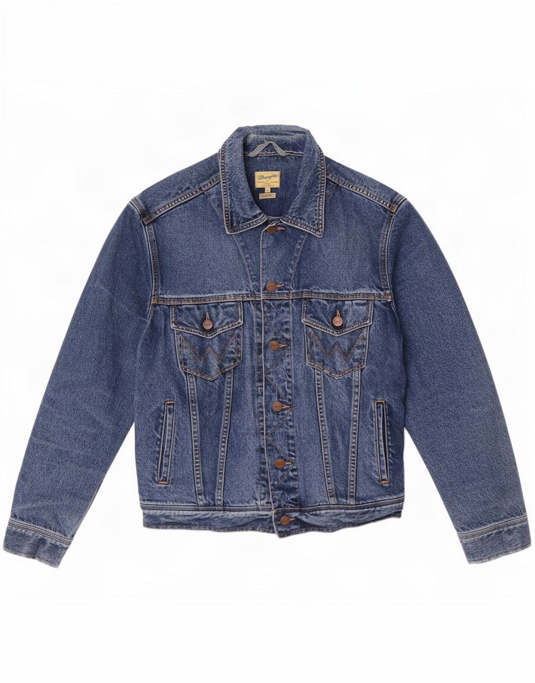 Wrangler Veste en jean coupe décontractée pour homme UK 40 Large Bleu