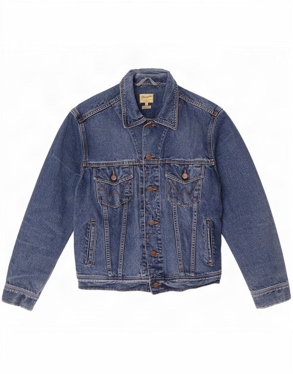 Wrangler Veste en jean coupe décontractée pour homme UK 40 Large Bleu