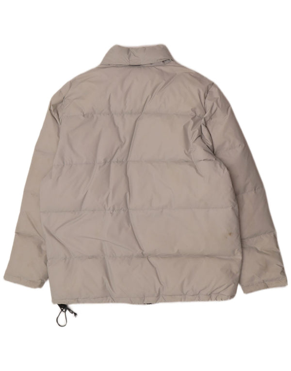 Champion Veste matelassée à capuche pour homme UK 40 Large Gris Nylon