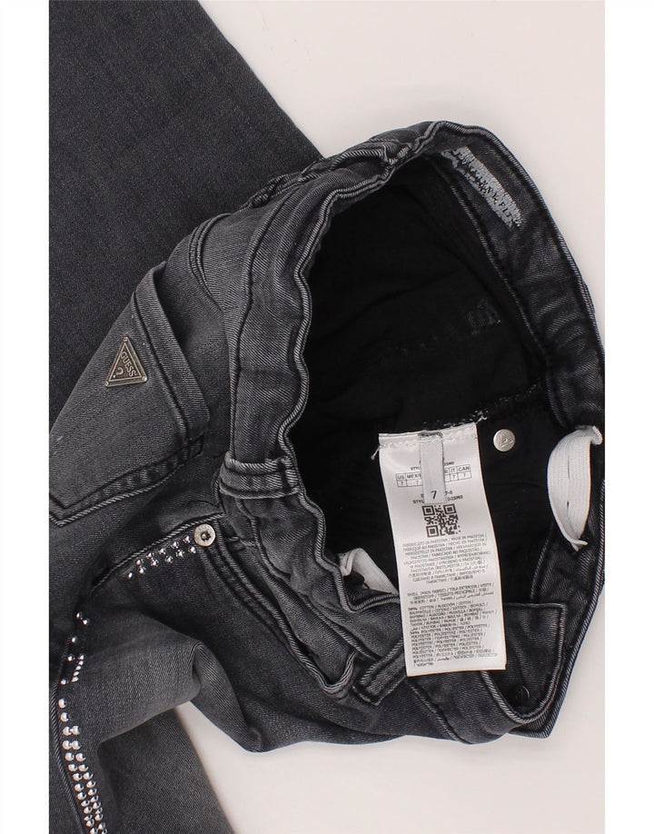 GUESS Girls Skinny Jeans 6-7 Years W26 L22 Grey Cotton