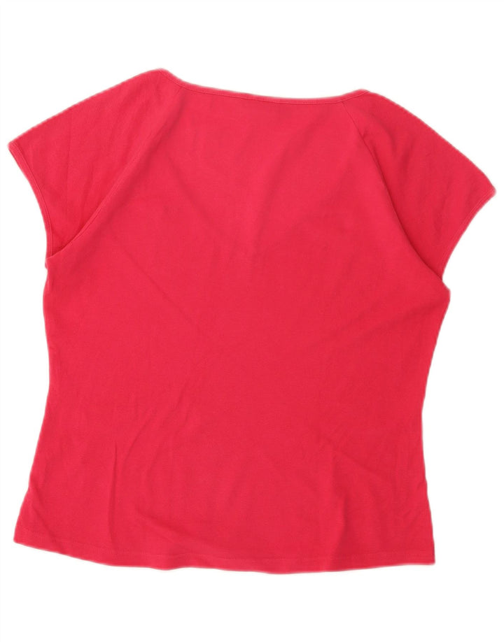 LACOSTE T-Shirt Femme Top Taille 44 Large Rouge