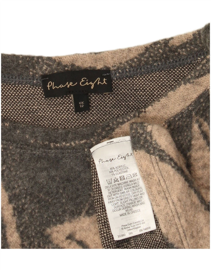Phase Eight Pull à col bateau chauve-souris pour femme UK 12 Gris moyen