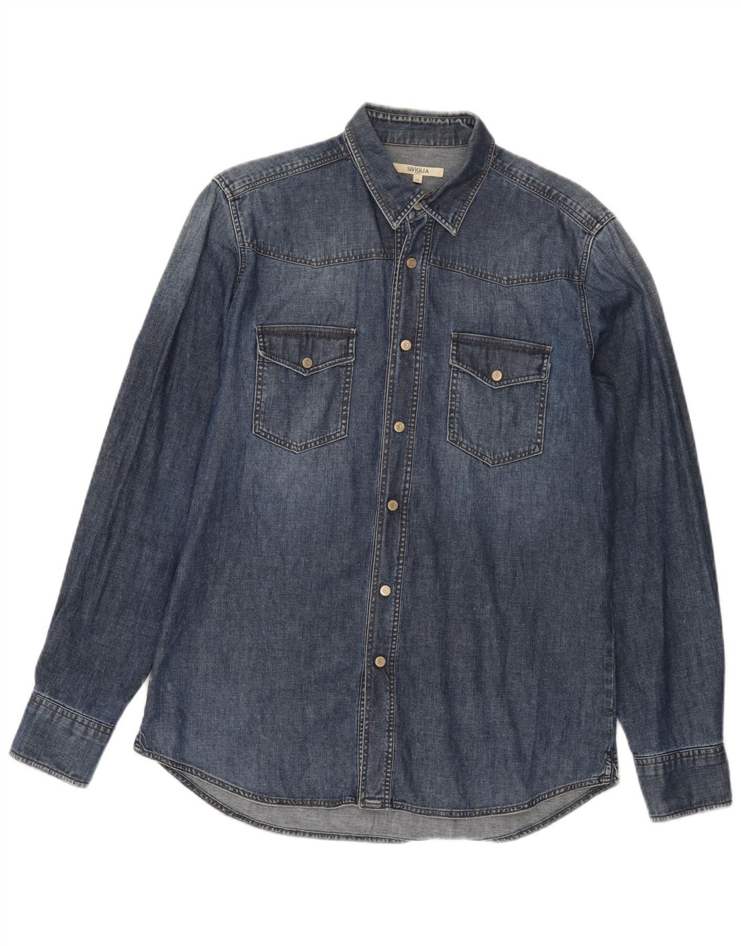 SIVIGLIA Chemise en Jean Petit Bleu Coton Homme