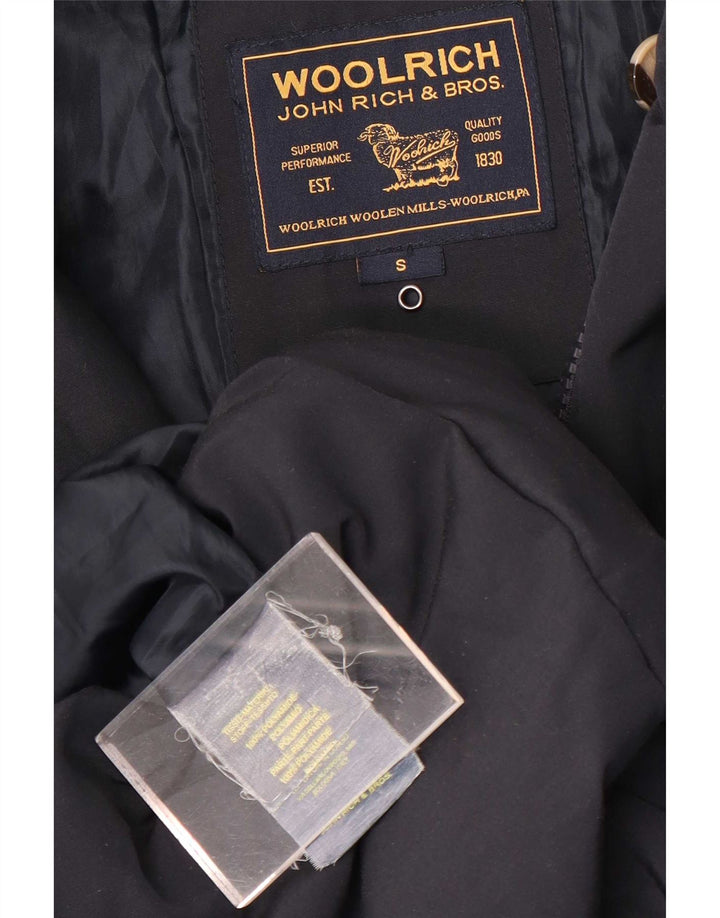 Woolrich Manteau Rembourré Femme UK 10 Petit Bleu Marine Polyamide