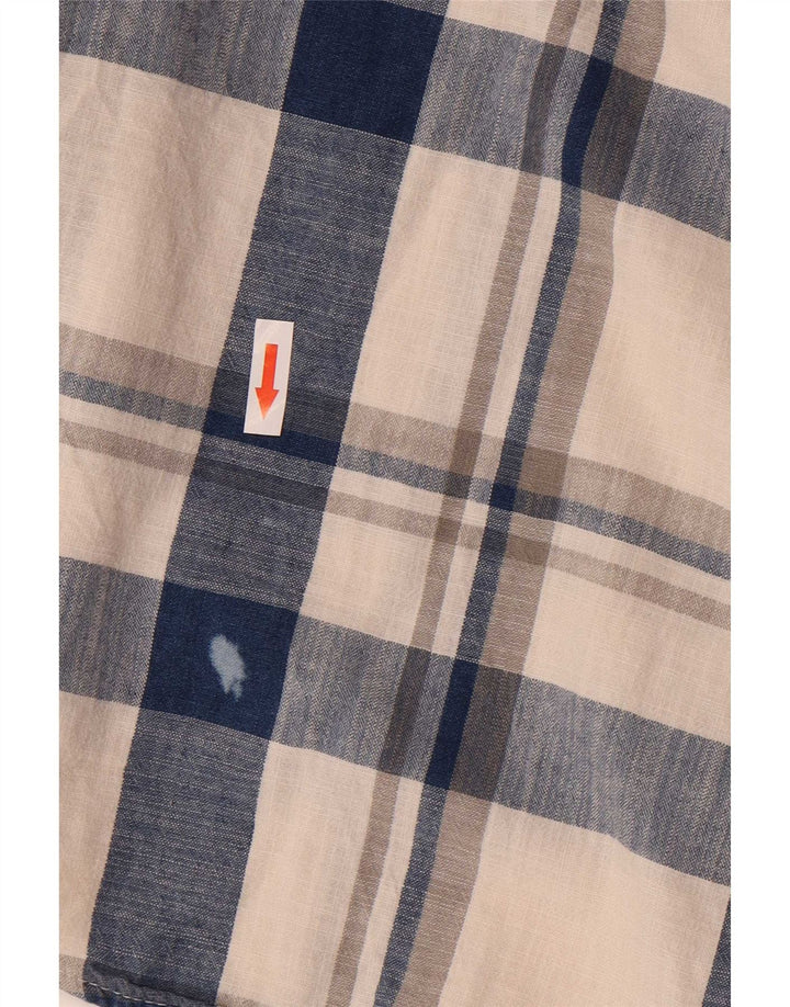 Wrangler Chemise Homme Grand Carreau Beige Coton