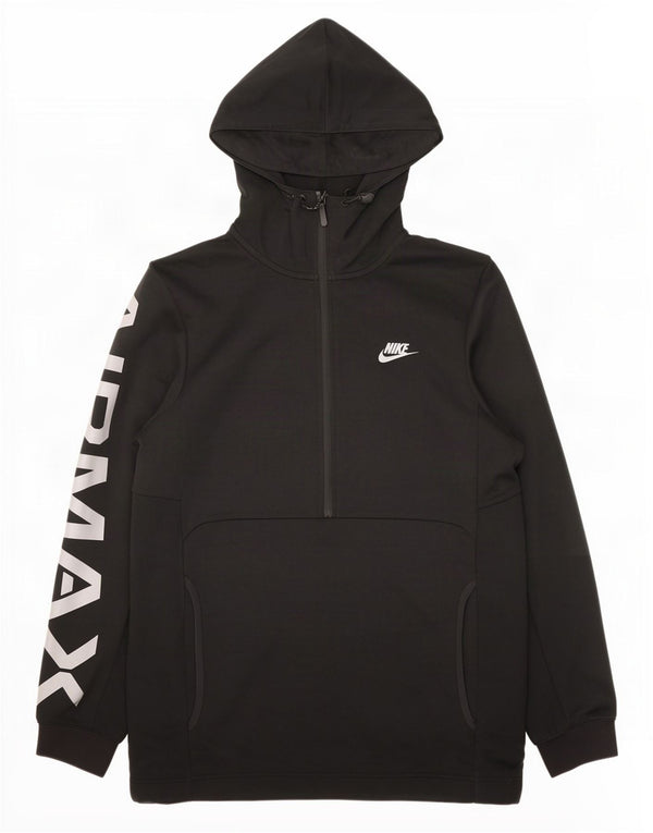 Nike Femme Air Max Oversize Zip Neck Sweat à capuche UK 10 Petit Noir