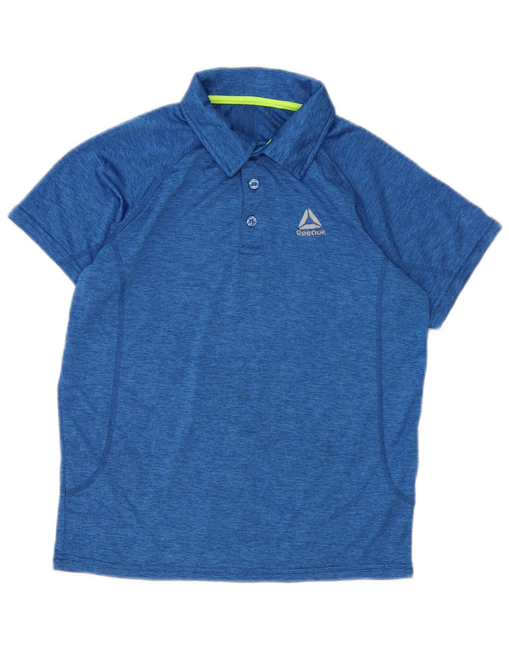 REEBOK Polo Garçon 11-12 ans Bleu Moucheté Polyester