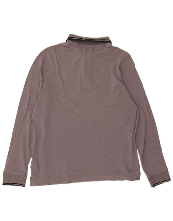 Lotto Polo à Manches Longues Homme Petit Gris Coton