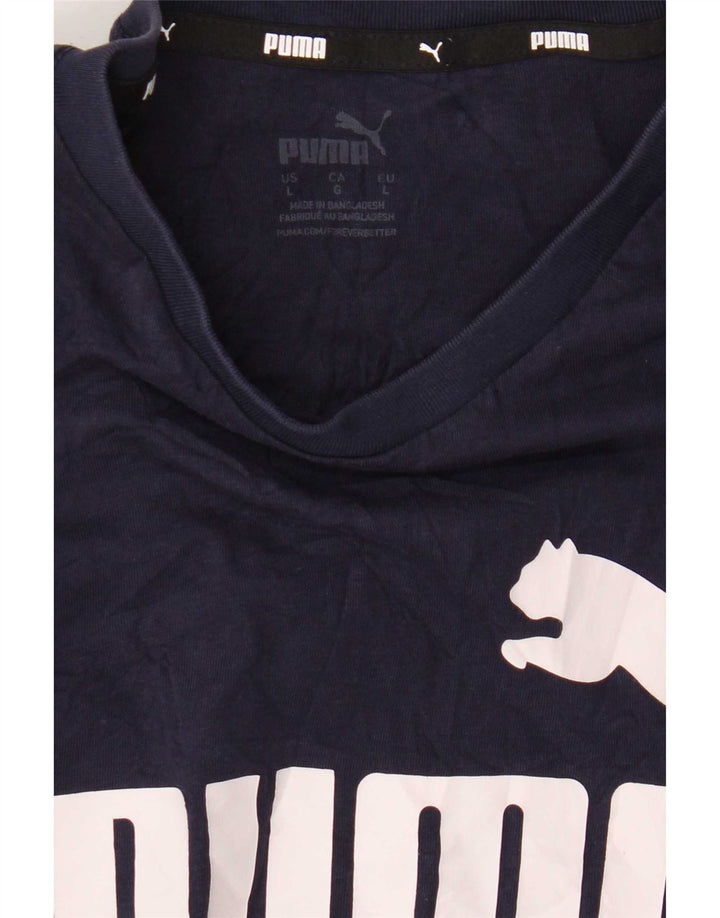 Puma T-shirt graphique pour homme, grand, bleu marine
