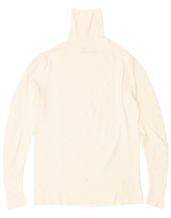 Marks & Spencer Pull col roulé pour femme UK 14 Medium White