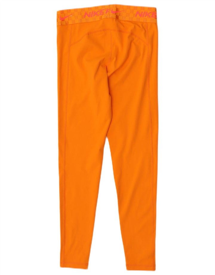 Nike Legging graphique Dri Fit pour femme UK 12 Orange moyen Polyester