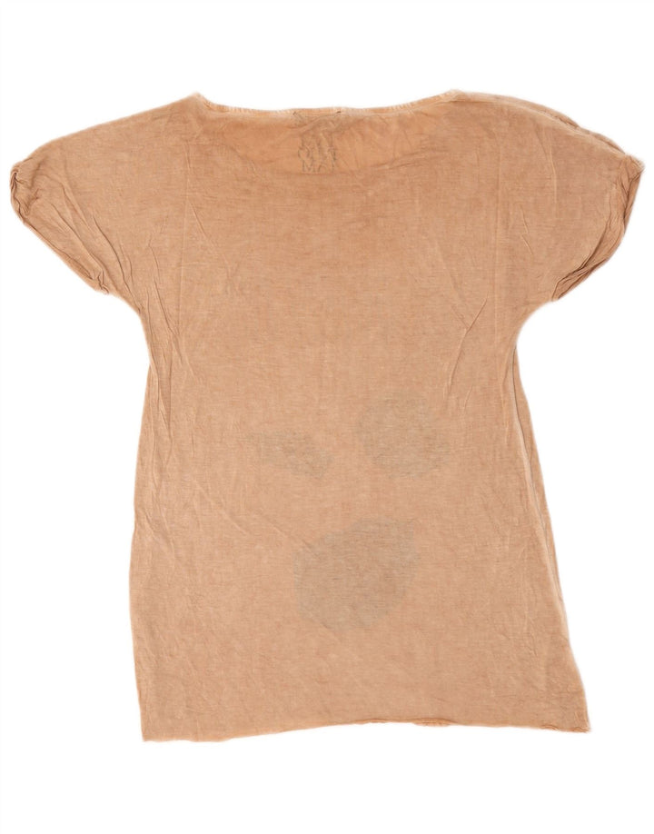 Diesel T-shirt graphique pour femme UK 14 Beige moyen